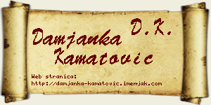 Damjanka Kamatović vizit kartica